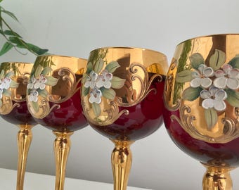 Glazze Crystal Red Wine Glasses Set Of 6 – Hand-Cut With 24K Gold Design – Lead-Free, Elegant Stemware For Wine Lovers - View #8