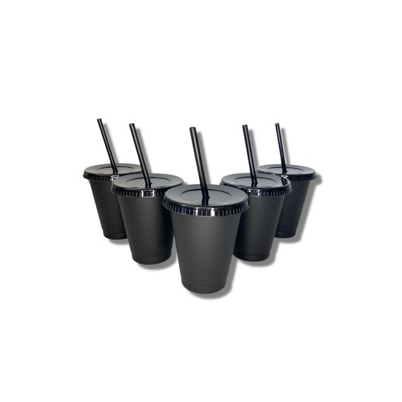 Black 16 Oz Plastic Cups, Black Plastic Cups