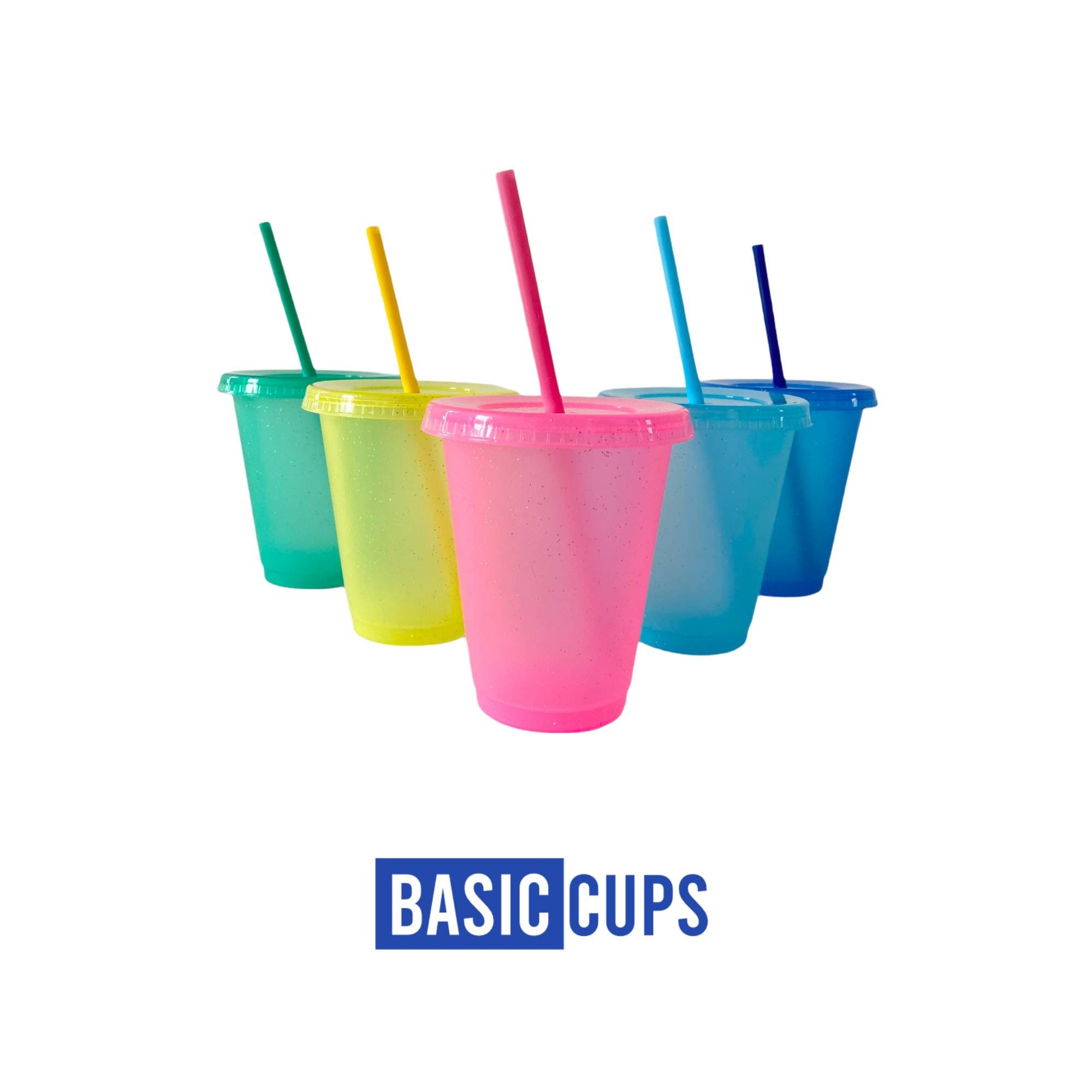 Pastel Color Mix - Pack of 12, 16 oz Acrylic Tumblers with Straws and –  Earth Drinkware