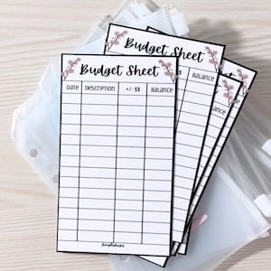 Numérique - Feuille de budget A7