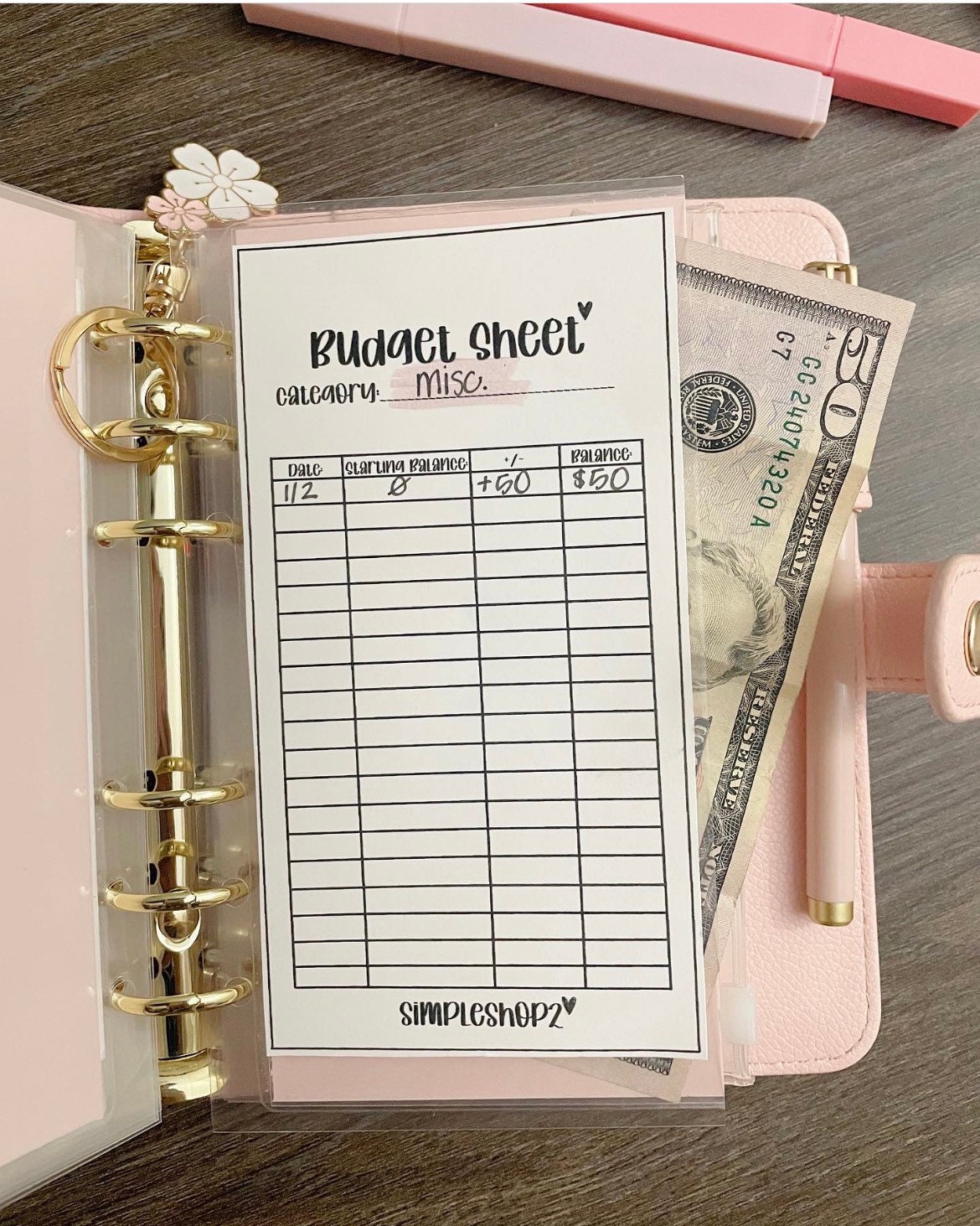 New Digital A6 Budget Sheet - Etsy