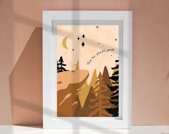 This Too Shall Pass Affirmations Print - Druckbar, Wandkunst, Poster, Druck