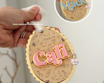 Personalised Easter Basket Tag / Easter Name Tag / Easter Tag / Easter Gift / Kids Easter Name Basket