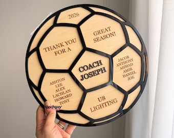 Soccer Coach Gift | Soccer Coach Plaque | Personalised Soccer Team Gift | End of Season | Sports Gift | Soccer Football Coach Plaque