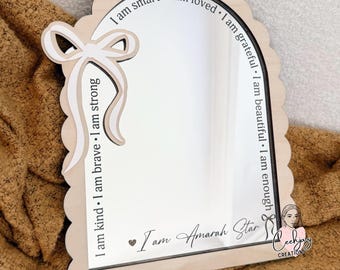 Personalised Affirmation Mirror, Daily Affirmation Mirror, Bedroom Decor, Nursery Decor