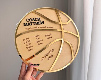 Basketball Coach Gift | Basketball Coach Plaque | Personalised Basketball Team Gift | End of Season | Sports Gift | Coach Plaque Gift