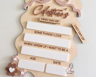 First Day Of Board | Personalised Kids Board | Back to School | School Grade board | Kindy Board | Starting School Sign | First Day School