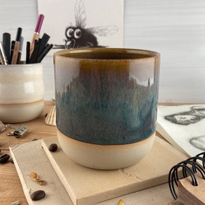 Coffee mug - mug 300 ml - handmade ceramic - nice gift for friends - ceramic mug - coffee mug without handle