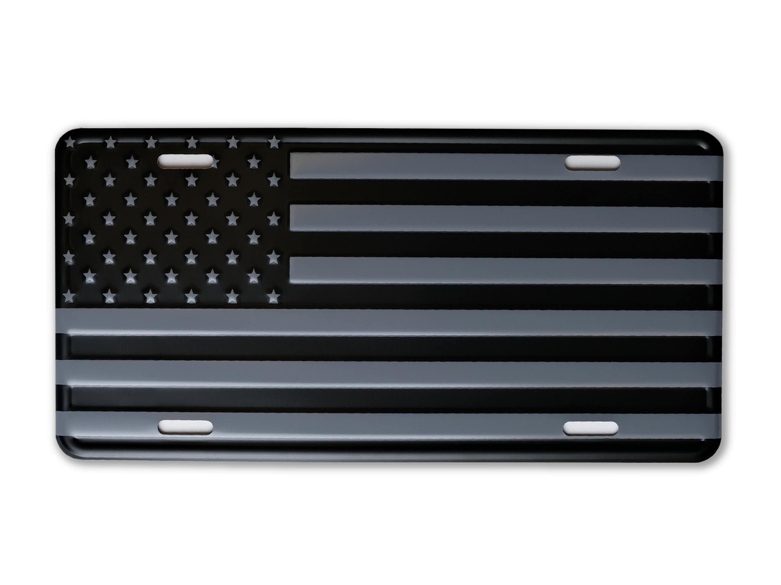 In God We Trust US Flag License Plate Patriotic Car Tag Diamond Etched Engraved on Aluminum Metal Weatherproof & Rustproof