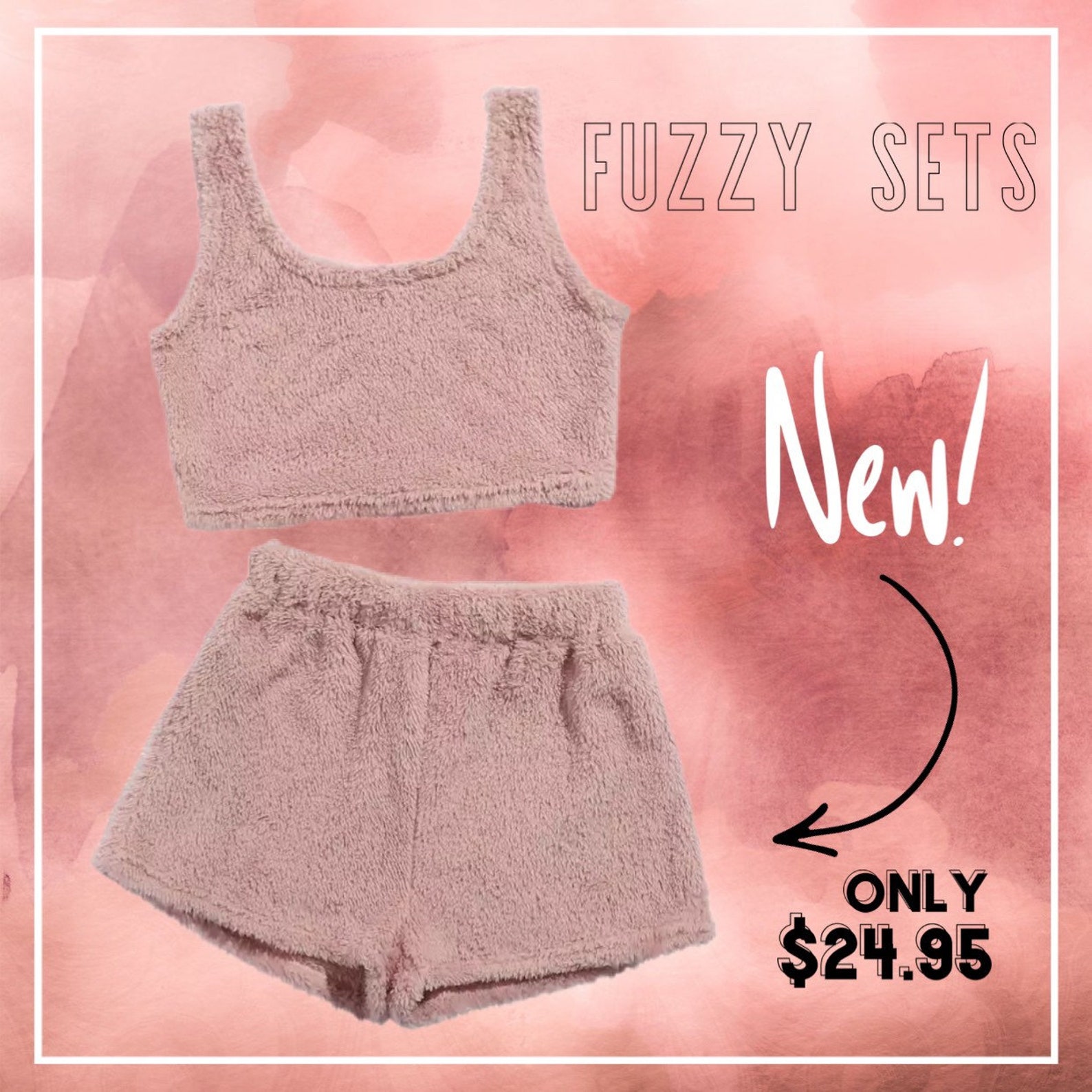 Fuzzy Pajama Set Comfy Sets Soft Etsy