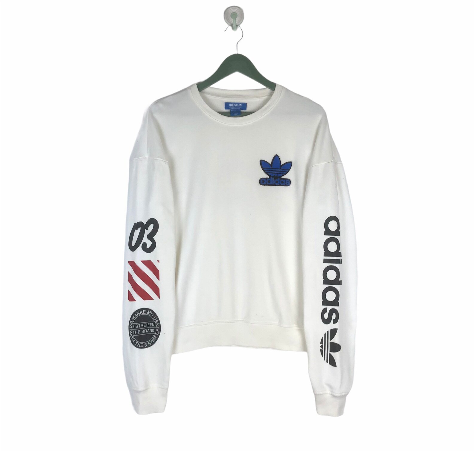 Raro logotipo de parche de trébol de Adidas impreso en el lado Etsy