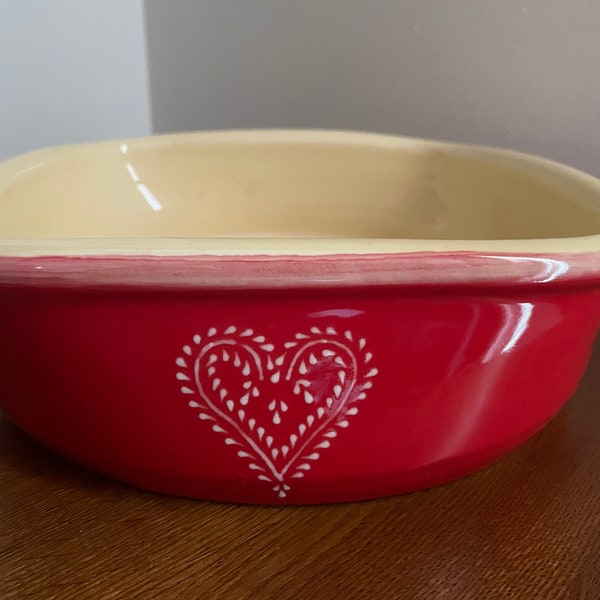 Red Oven Dish- Handmade