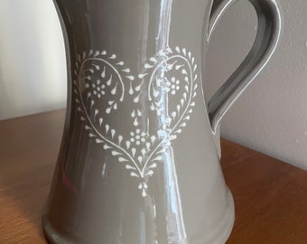Grey Jug / Pitcher Vase- Handmade