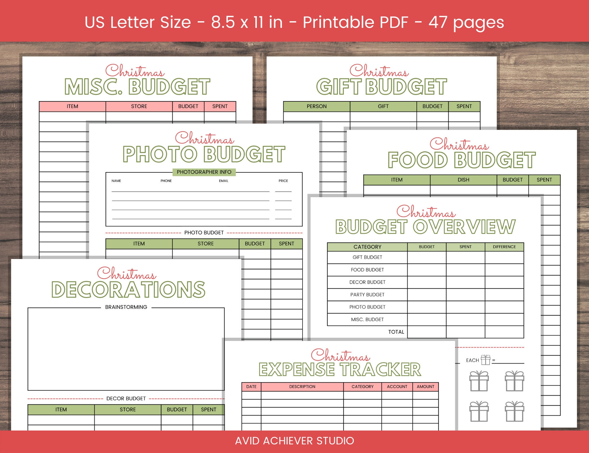 Christmas Planner Printable | Holiday Planner | Gift Budget Planner ...