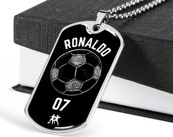Naszyjnik Ronaldo dla córki i syna piłkarza, prezenty dla córek, prezenty dla synów, prezent piłkarski
