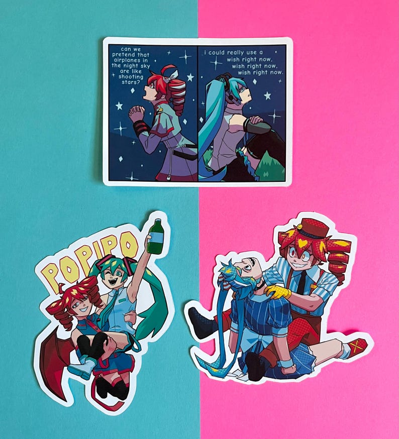Teto Window Sticker Teto Miku Stickers! - Etsy