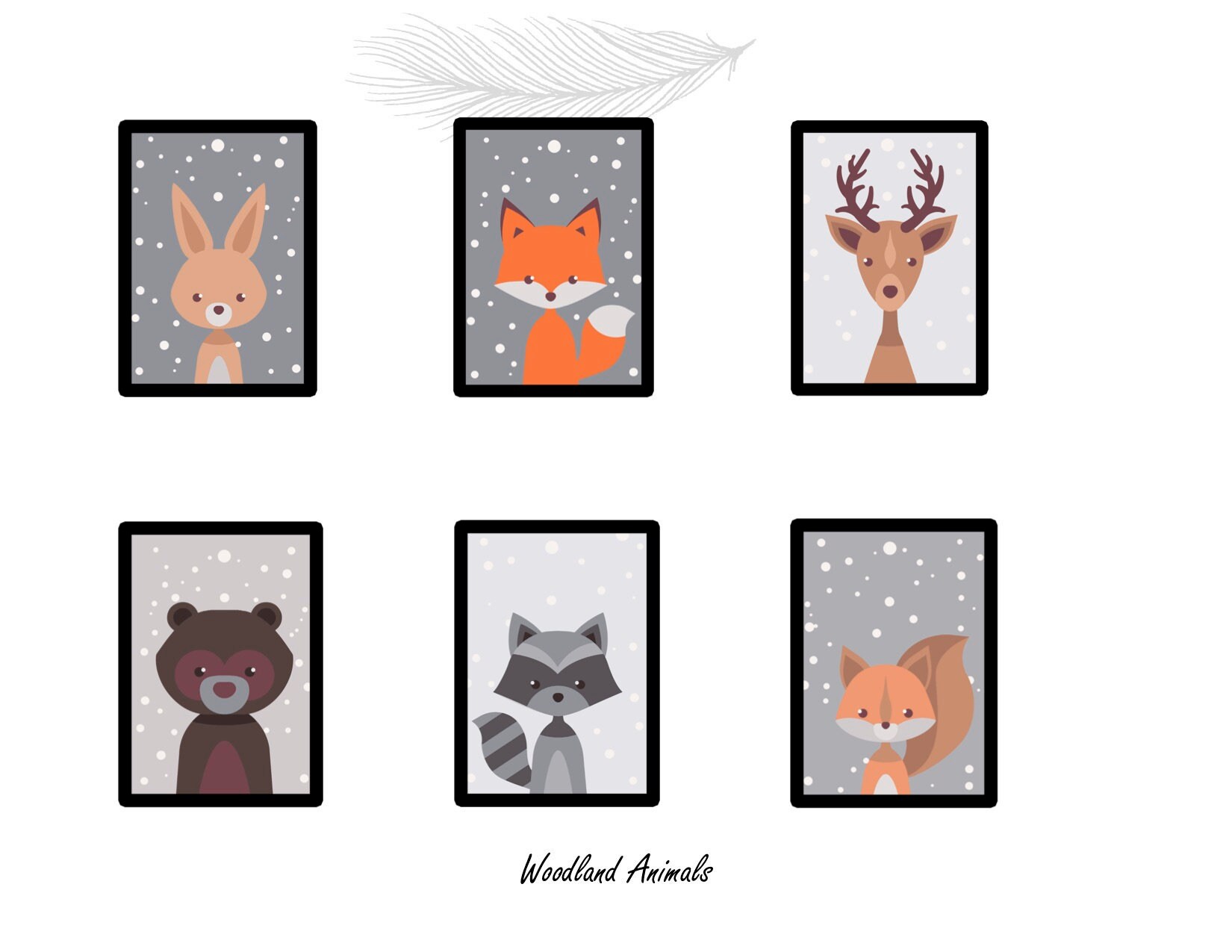 Animal wall art Kids wall art children wall art Nursery | Etsy