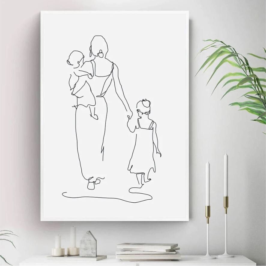 Mother & Daughters Poster Etsy
