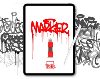 Graffiti Marker Brushes for Procreate (Digital Download)