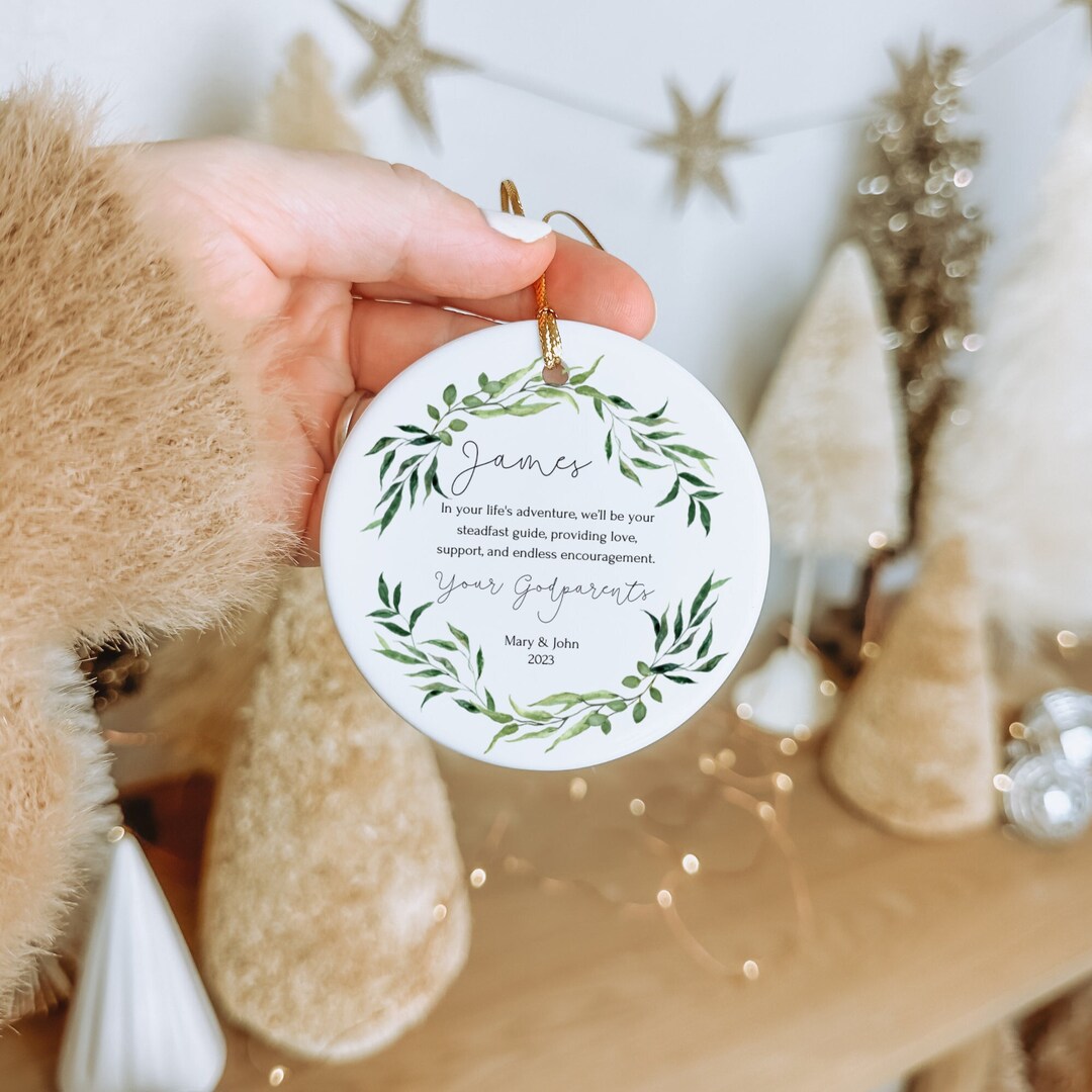 Personalized Godparents Ornament Godchild Keepsake Etsy