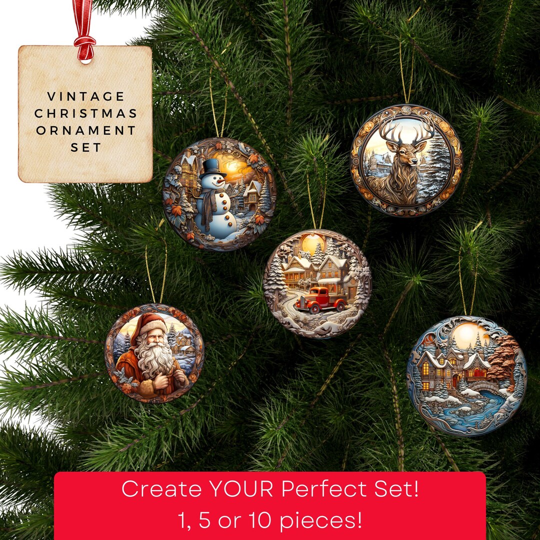 Vintage Christmas Ornament Sets 