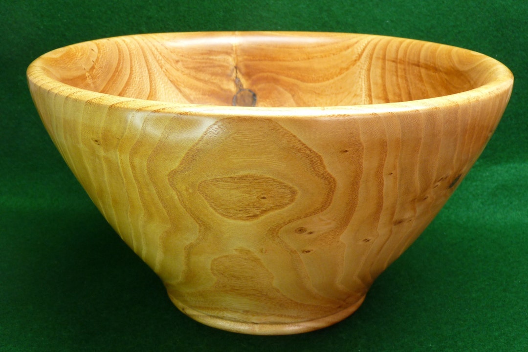 Decorative Handturned Wooden Bowl Made Out of White Ash. 10 1/2 In. 26