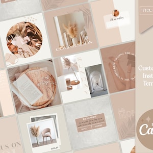 Instagram Vorlagen für Canva | Social Media Vorlagen | IG Post Templates für Brands & Influencer | Anpassbare Blogger-Vorlagen