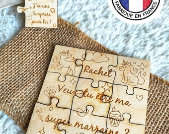 Quebra-cabeça da madrinha - Quebra-cabeça do padrinho - Pedido de madrinha - Pedido de padrinho - Quer ser minha madrinha? Você quer ser meu padrinho?