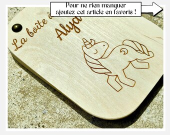 Boîte à Dents De Lait Licorne - En Bois, Avec Accessoires, Cadeau Mignon Pour Fille