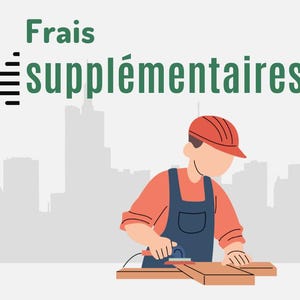Frais supplémentaires – modification de commande, correction personnalisation, ajustement sur mesure