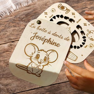 Boîte à dents de lait pour enfants avec gravure personnalisée - passage de la petite souris - dents de lait enfant - dents petite souris