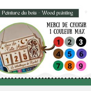 Personalized Wooden Book Tracker – Books Read Counter, Library Decor for Book Lovers image 7