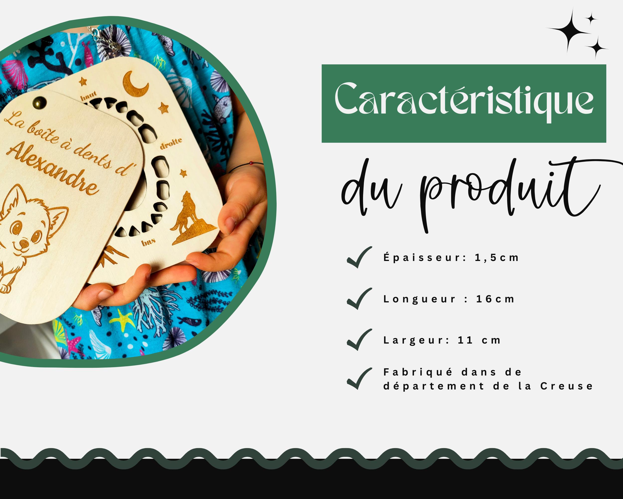 Scatola Portadenti Da Latte In Legno Per Bambini - Custodia Ricordi Con Motivo Dentino - Idea Regalo Per Nascita, Battesimo E Inizio Scuola - 2