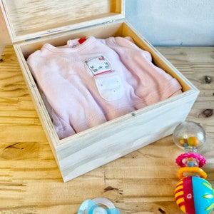 Boite à souvenirs personnalisée pour naissance / boite bébé / boite bébé personnalisée / boite naissance souvenir bébé image 4