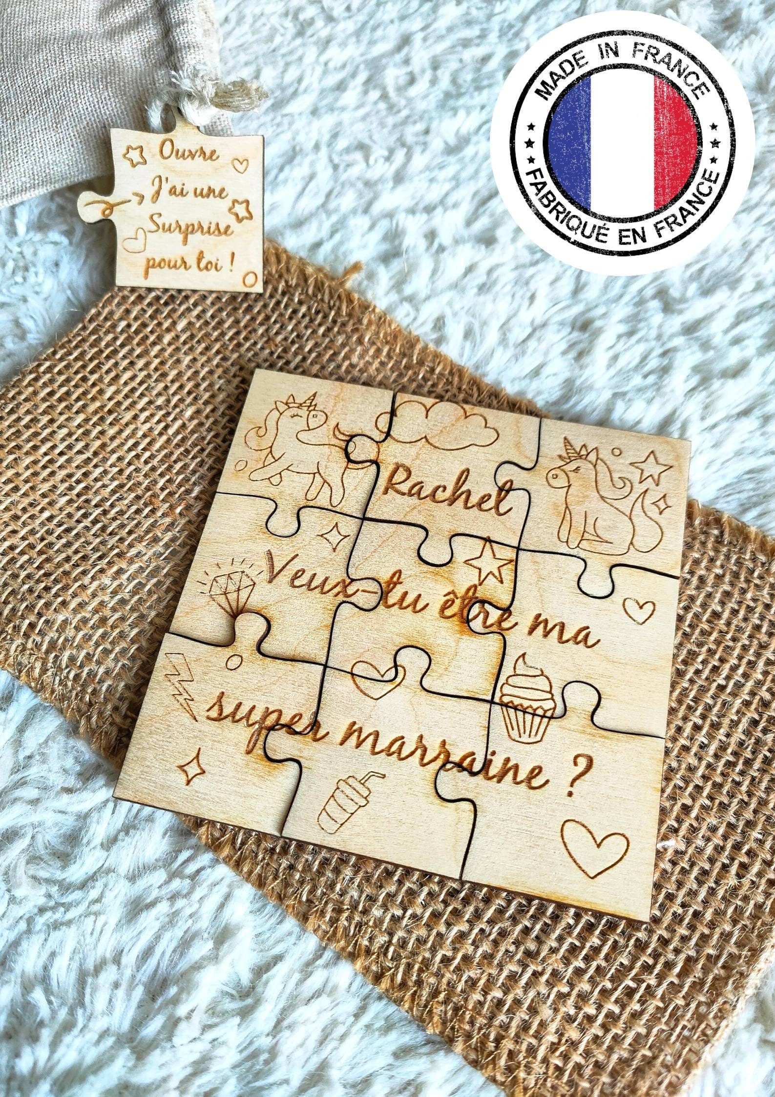 Puzzle Personnalisé Veux tu être ma marraine pour la vie ? 120 pièces –  Myachetealy