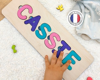 puzzle / puzzle prénom en bois / puzzle bois personnalisable / puzzle enfant / made in France / baptême/ naissance / bébé / garçon/ fille