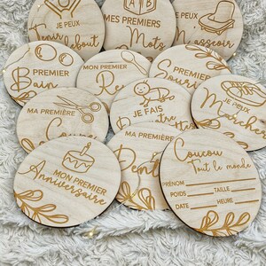 Carte étape en bois bébé