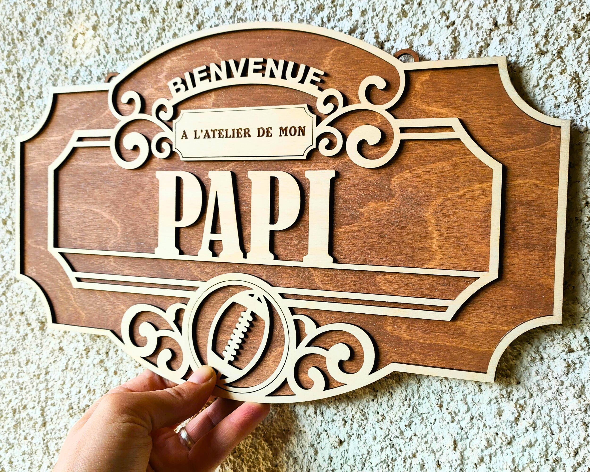 Enseigne de Noël paix sur la terre en bois