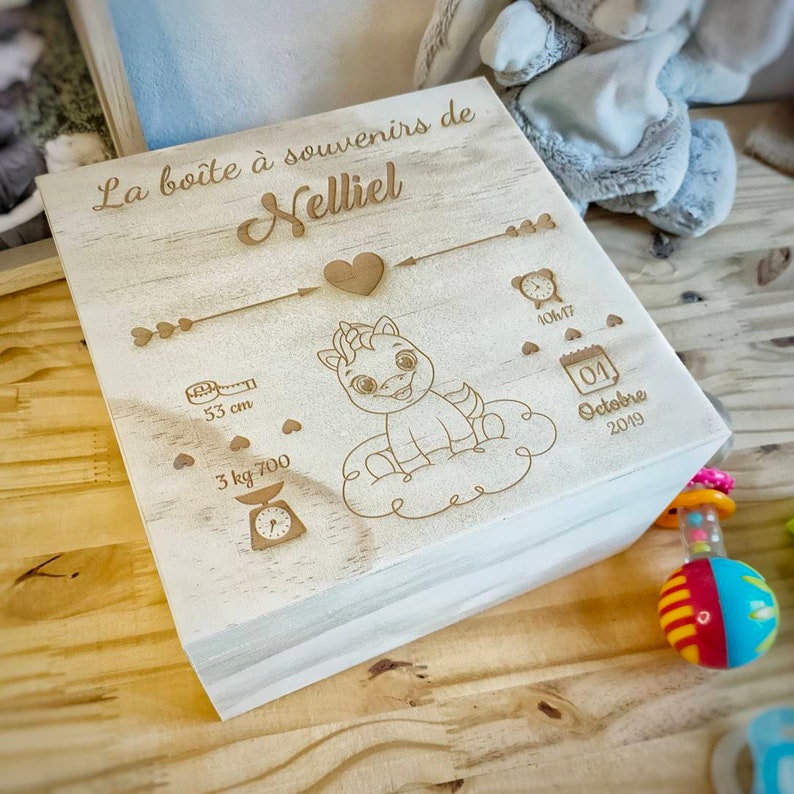 Boite à souvenirs personnalisée pour naissance / boite bébé / - Etsy France
