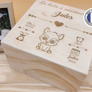 Caja de recuerdos personalizada para nacimiento / caja de bebé / caja de bebé personalizada / caja de nacimiento de recuerdo de bebé