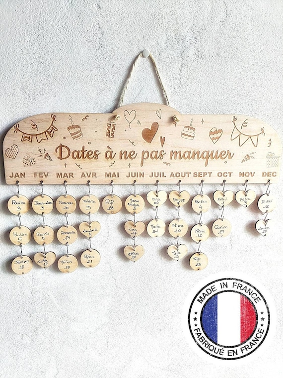 Calendrier perpétuel Au fil du temps - Made in Bébé