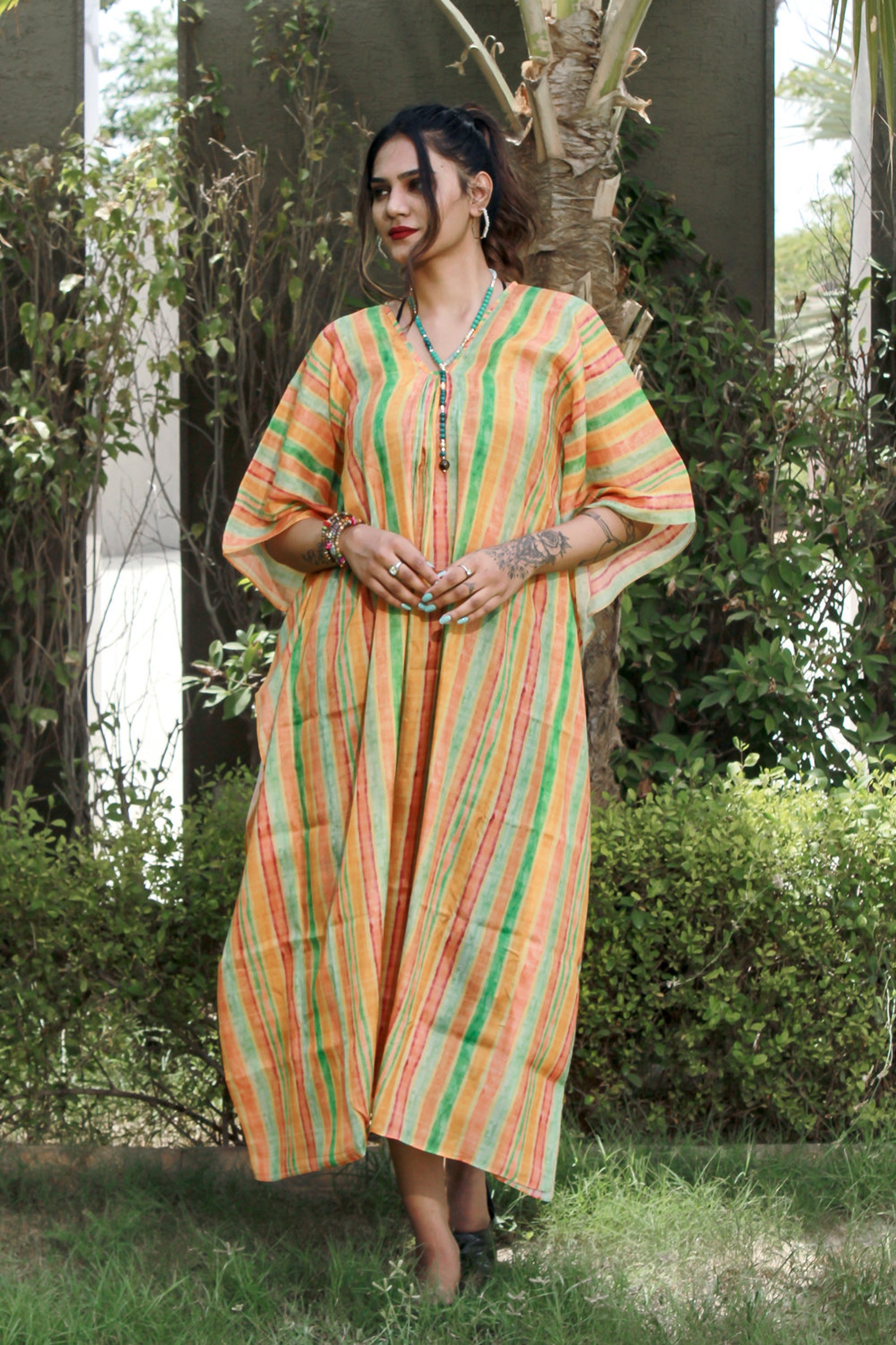 v cut gown