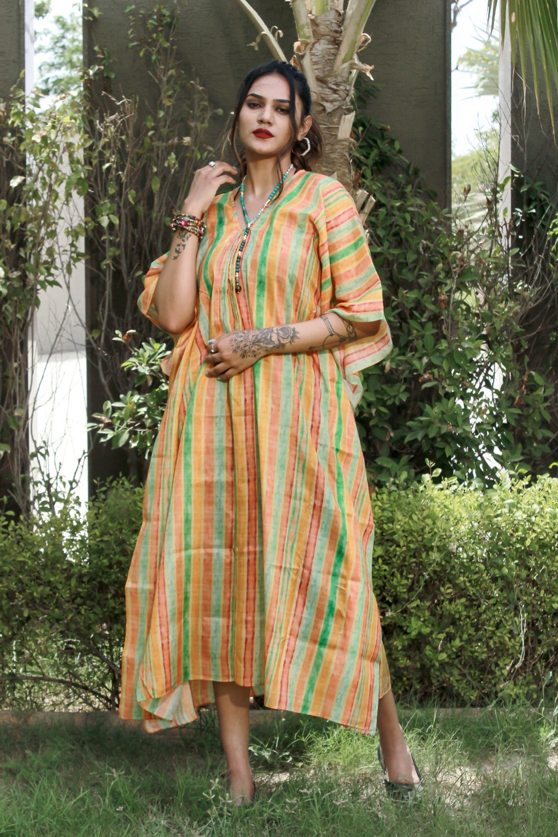Organic kaftan summer cotton kaftan indian kaftan beach Etsy
