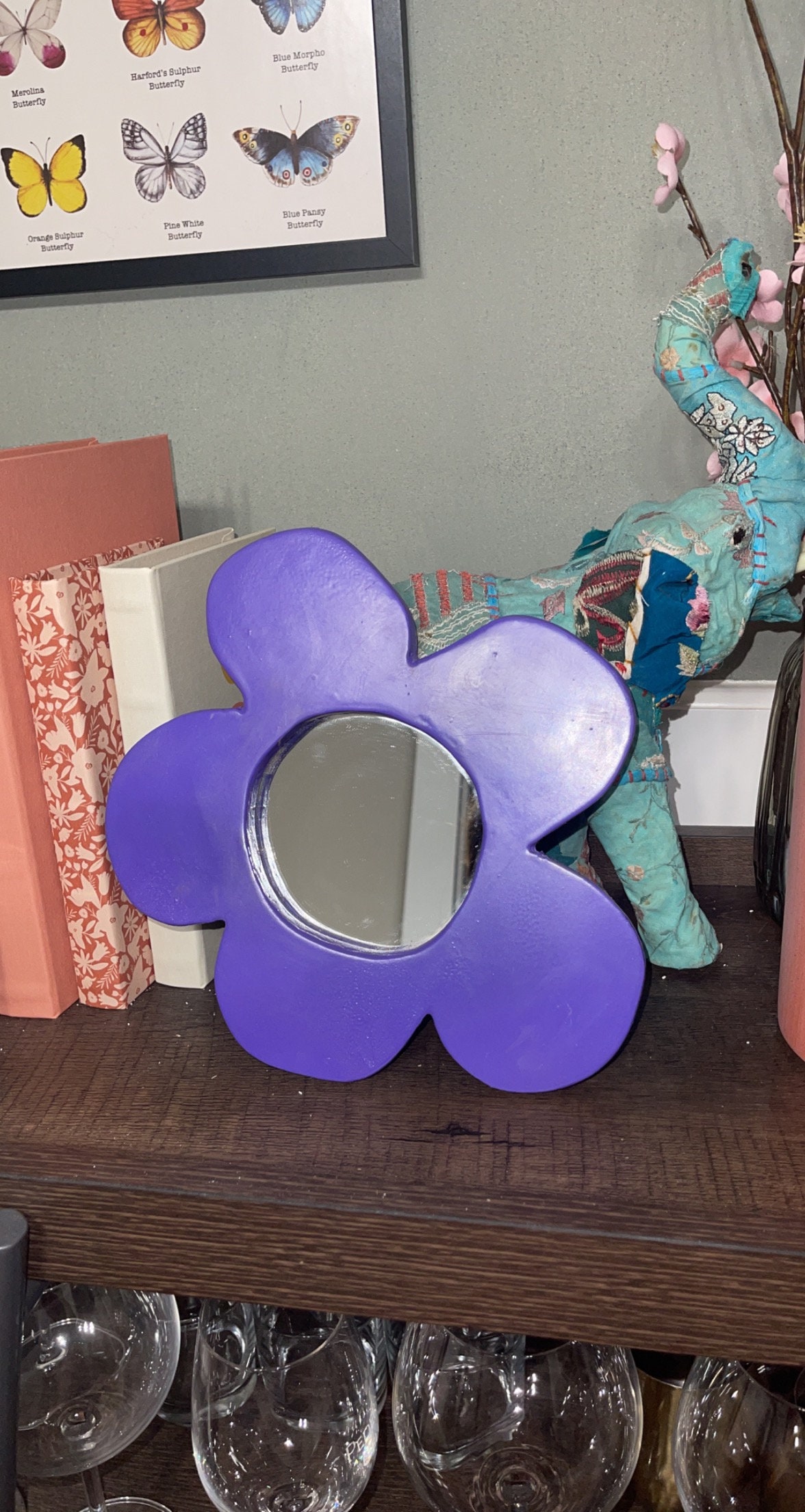 Flower mirror Etsy