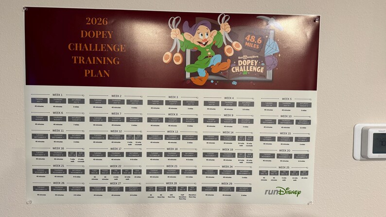 2026 Rundisney Dopey Challenge Galloway Training Calendar WITH DATES! - Etsy