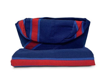 Vintage Aso Oke Gele Ipele Set: Yoruba Wedding Hat & Fabric