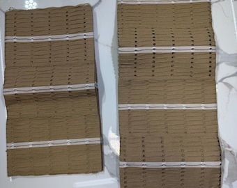 White and Gold Aso Oke:  gele and ipele Piece Nigerian Wedding Set