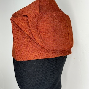 Burnt Orange Yoruba Fila Cap for Men – Nigerian Traditional Hat for Wedding, Asoebi, Agbada, and Native Occasions