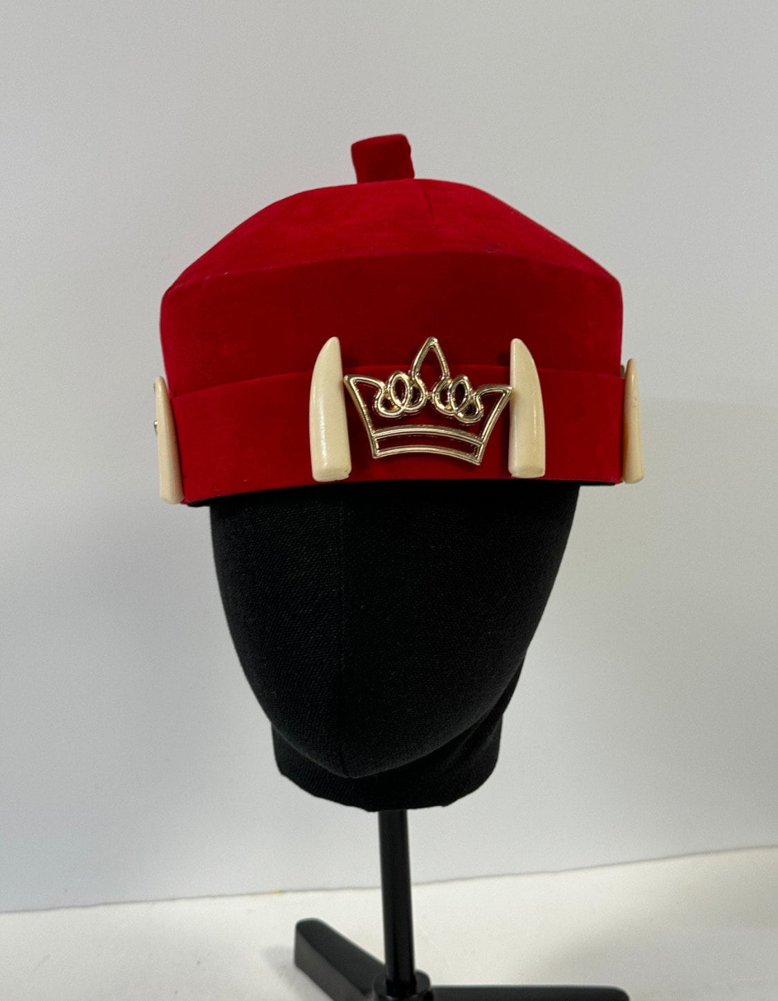 Red Velvet Igbo Ozo Cap – Nigerian Wedding Hat, African Menswear