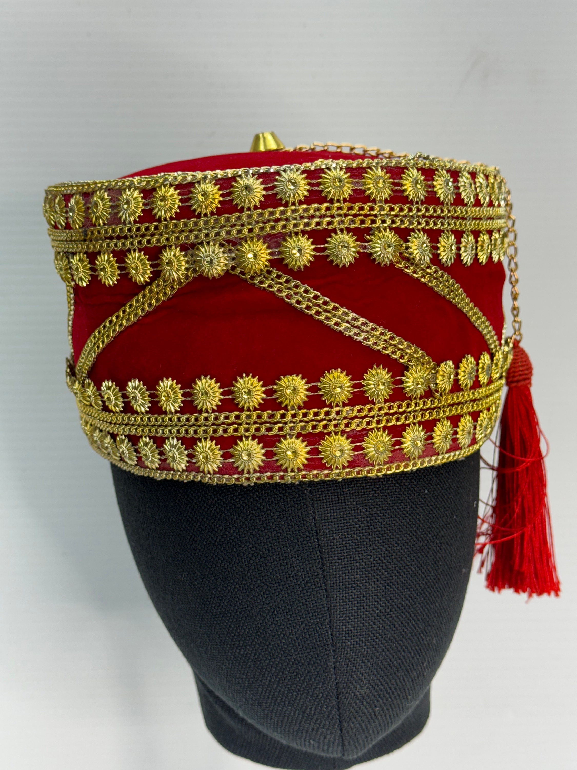 Beaded Ozo Cap Velvet/suede Igbo Cap, Nigerian Men Hat